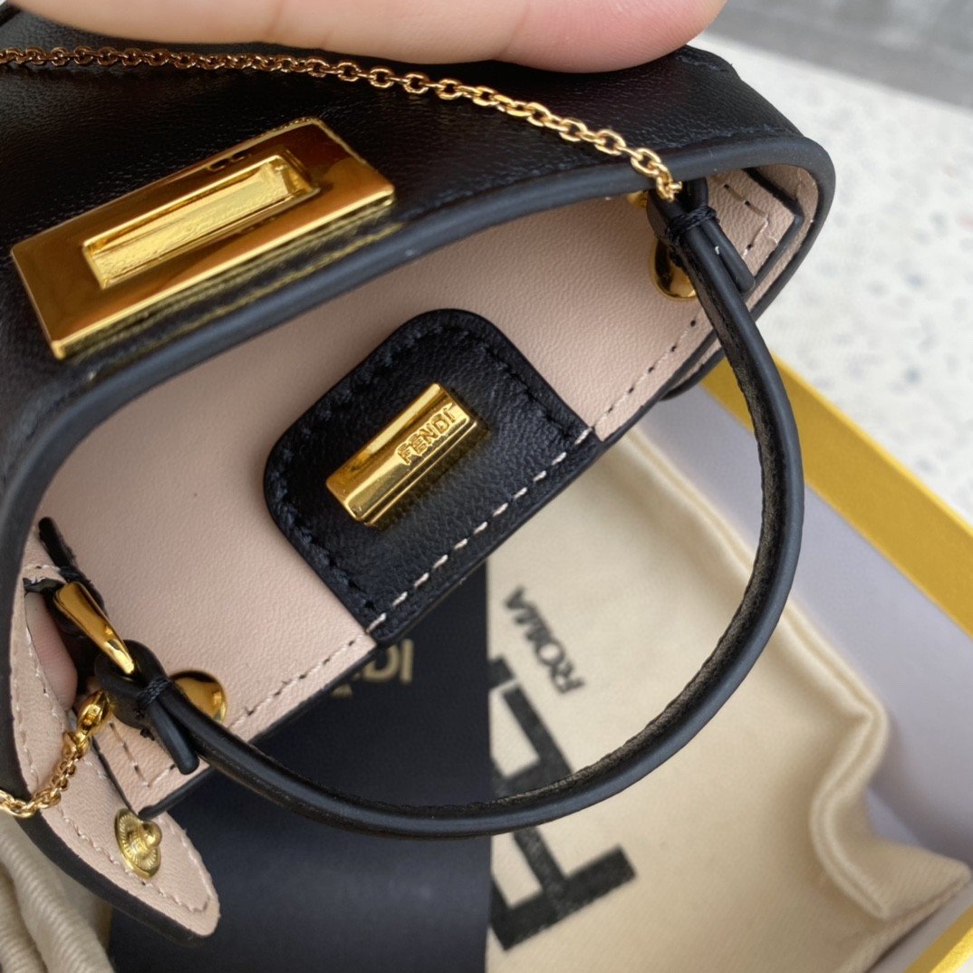 FI Nano Top Quality Charm Crossbody Black Bag For Woman 12cm/4.5in