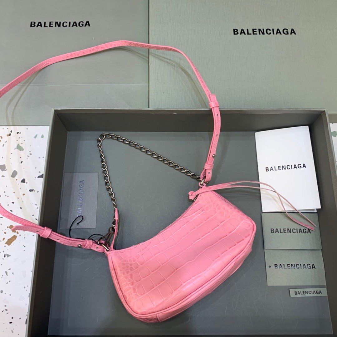 Top Quality Le Cagole Mini Bag With Chain In Pink, For Women,  Bags 8.2in/21cm
