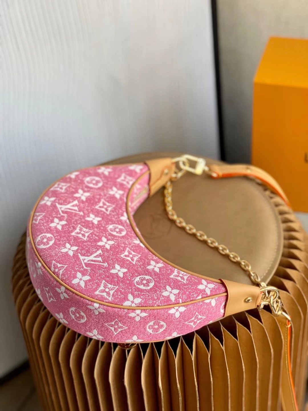 Top Quality Loop Denim Pink For Women,  Shoulder Bags 9.1in/23cm Top Quality