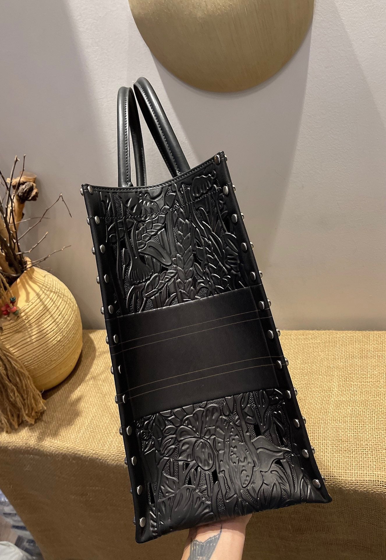 Top Quality Large Book Tote Black, For Women, Womens Handbags 16.5in/42cm CD