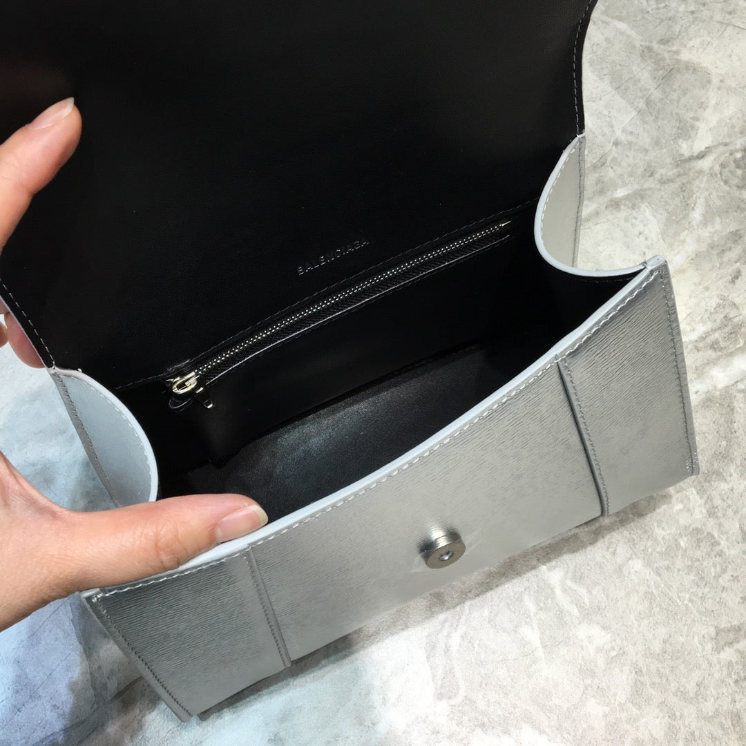 Top Quality Hourglass Small Handbag In Grey, For Women,  Bags 9in/23cm