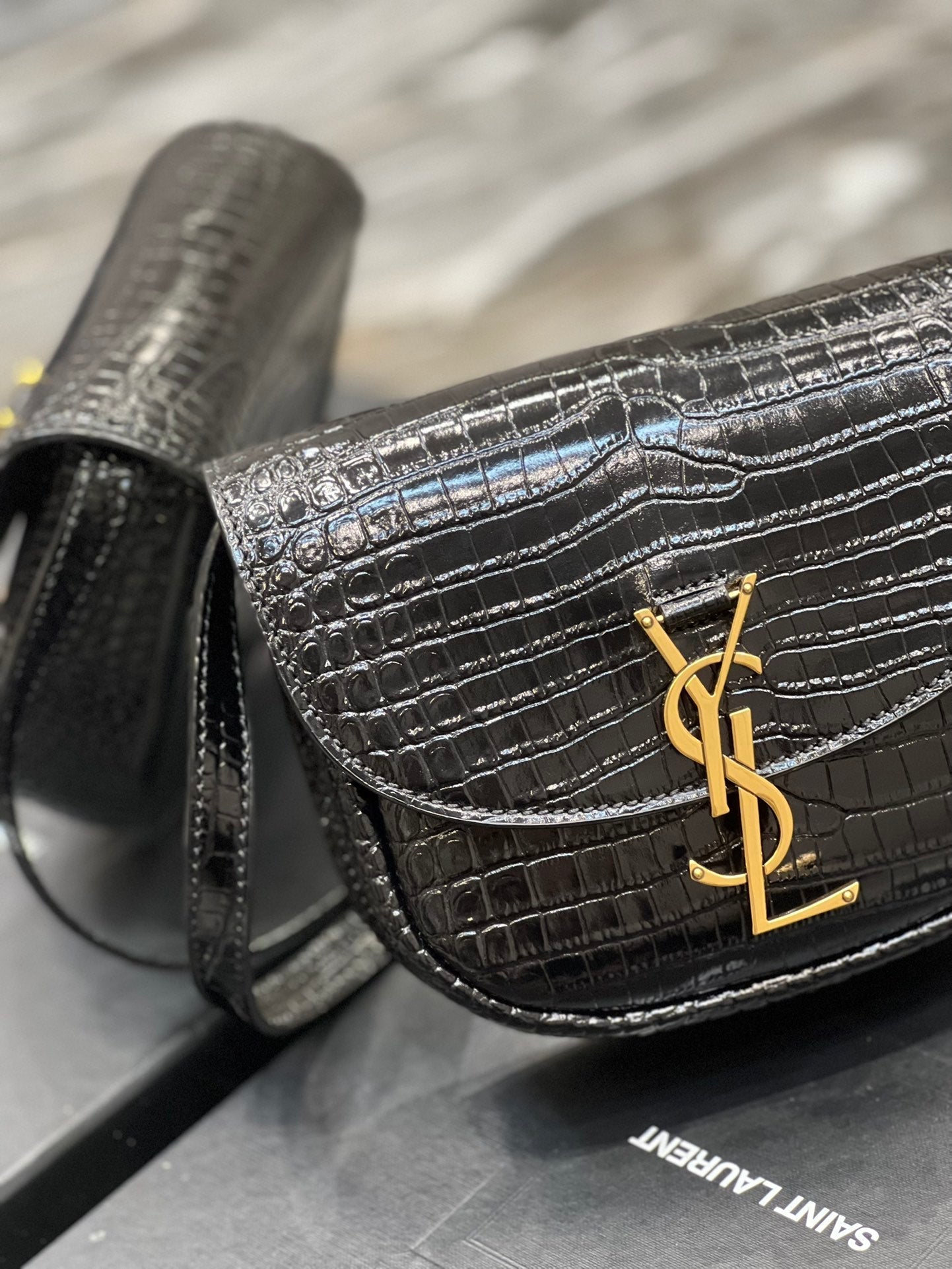 YSSL Kaia Small Satchel Black For Women, Women’s Bags 7in/18cm YSL‎ 619740DND0W1000