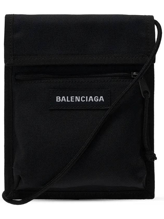 Luxury Balenciaga Trending 2025 Logo Nylon Cross Bag Black
