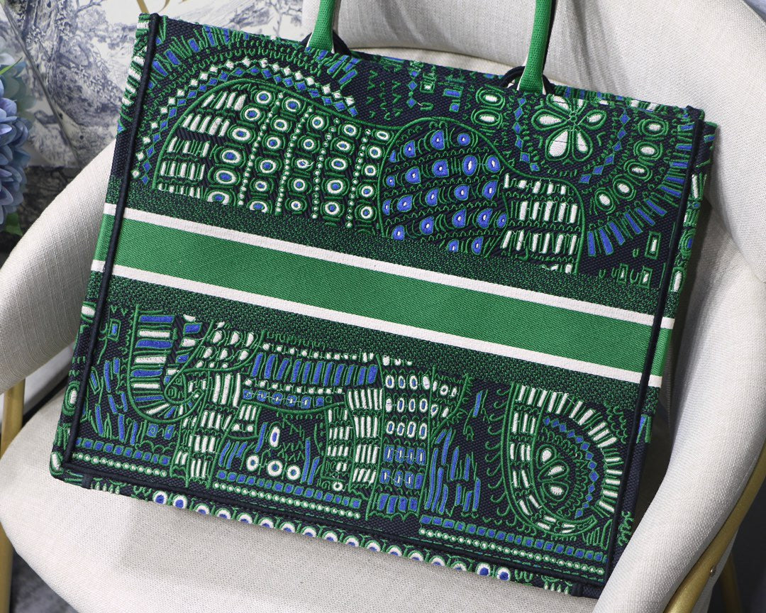 Top Quality Large Book Tote Green Multicolor, For Women, Womens Handbags 16.5in/42cm CD