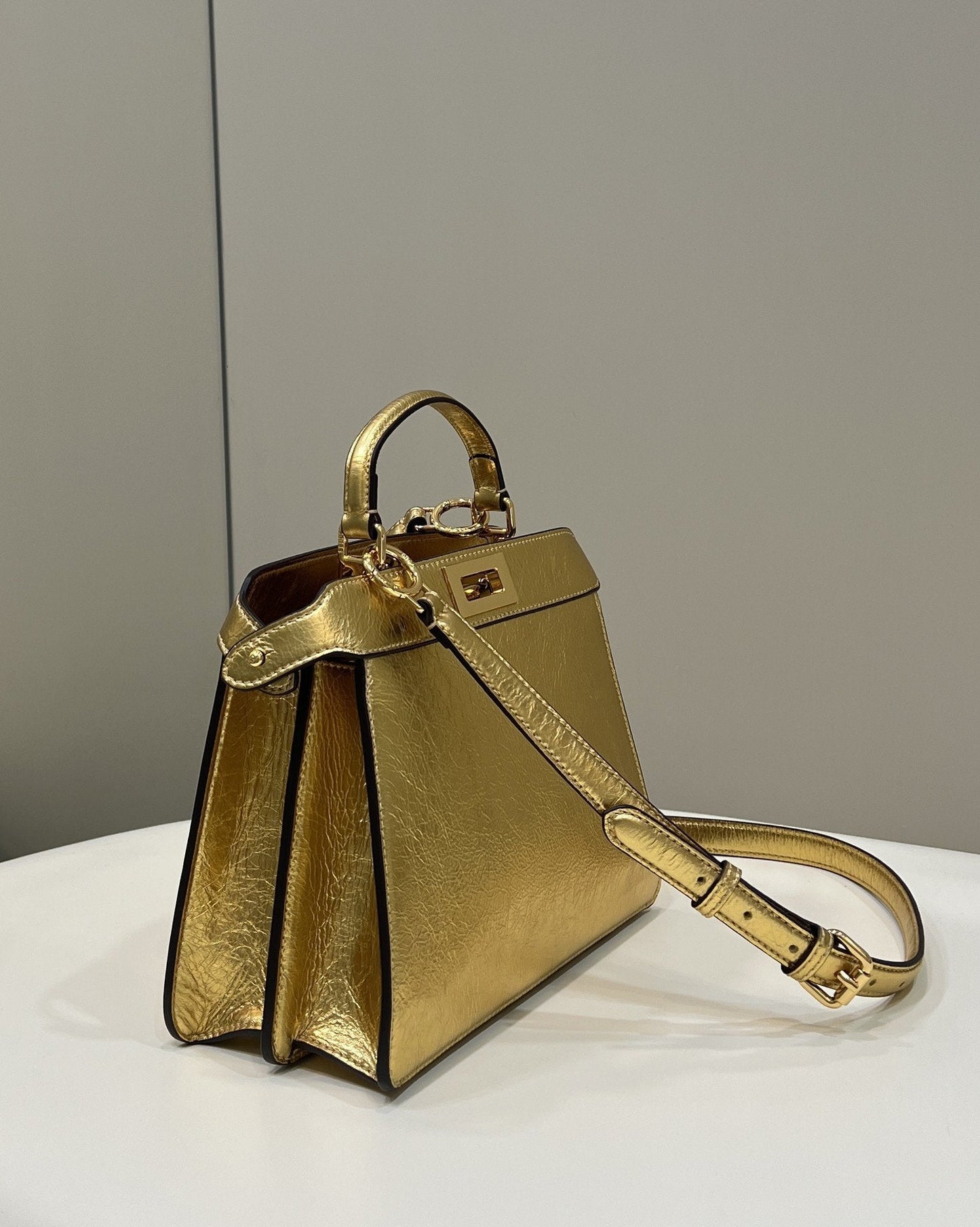 Top QualityTop Quality Peekaboo Small Gold Bag For Woman 27cm/11in