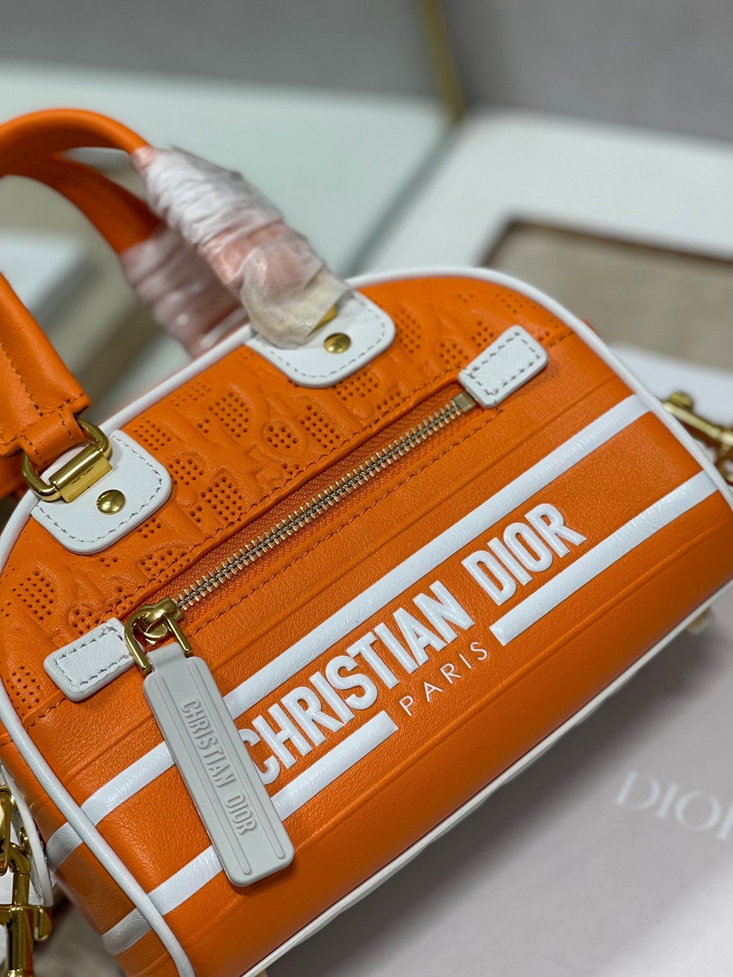 Top Quality Mini Vibe Zip Bowling Bag, Orange Handbags, Bowling Bags, 17cm CD