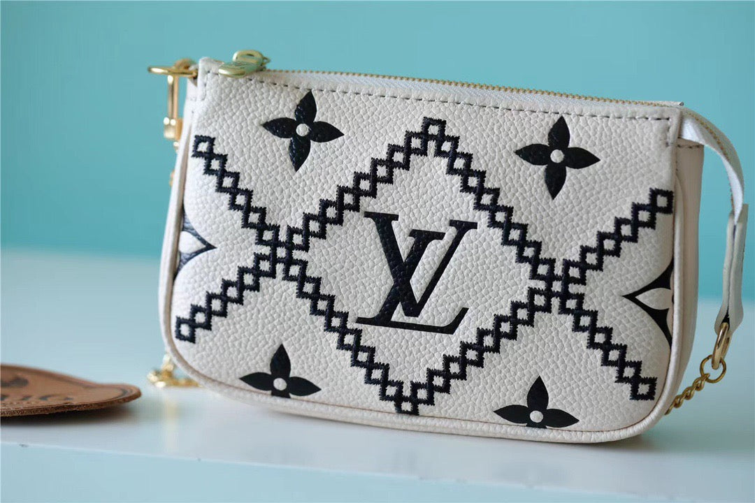 Top Quality Mini Pochette Accessoires Monogram Empreinte White For Women, Womens Handbags, Shoulder Bags And Crossbody Bags 6.1in/15.5cm Top Quality 