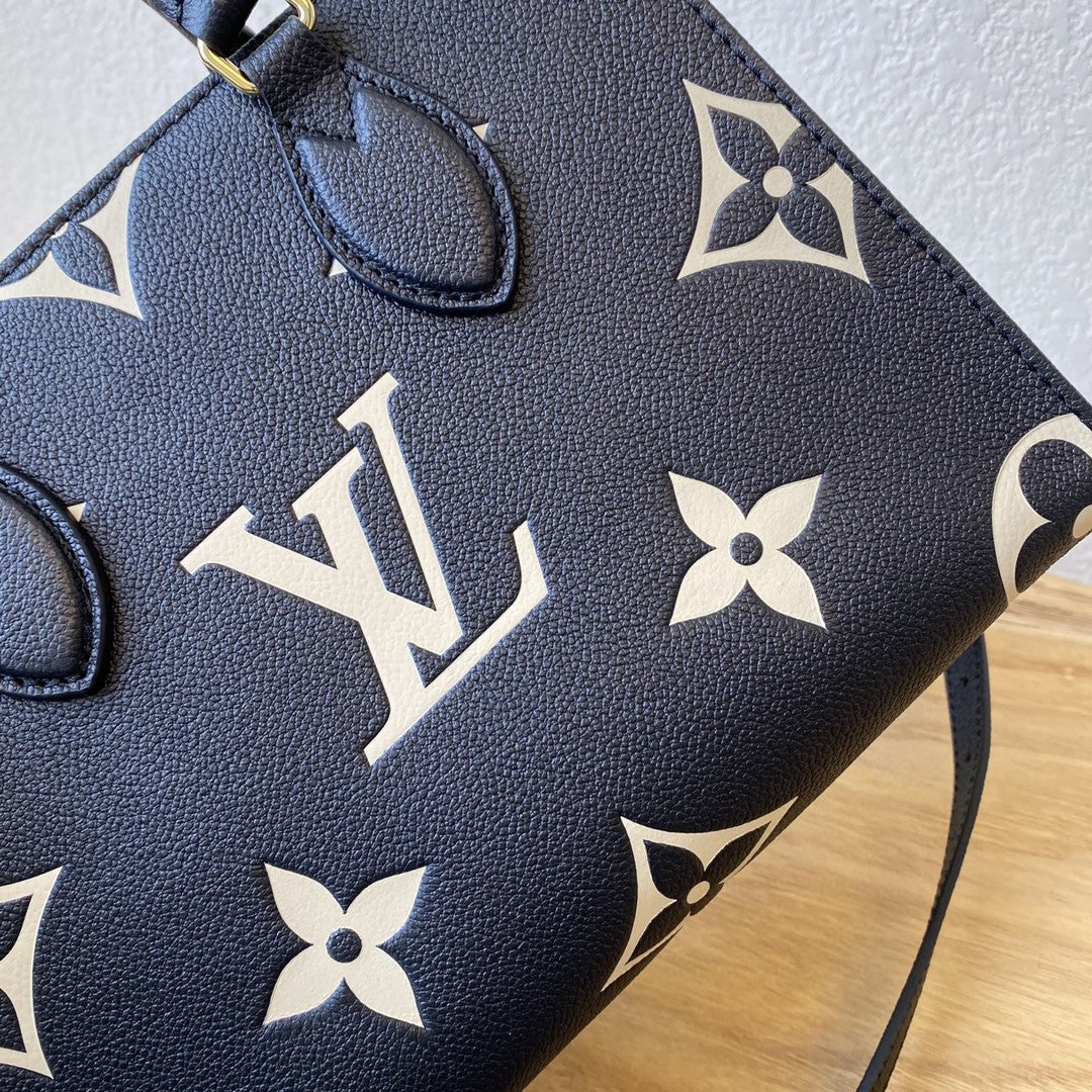 Top Quality On The Go PM Bag Monogram Empreinte 9.8in/25cm Black/Beige Top Quality M45659