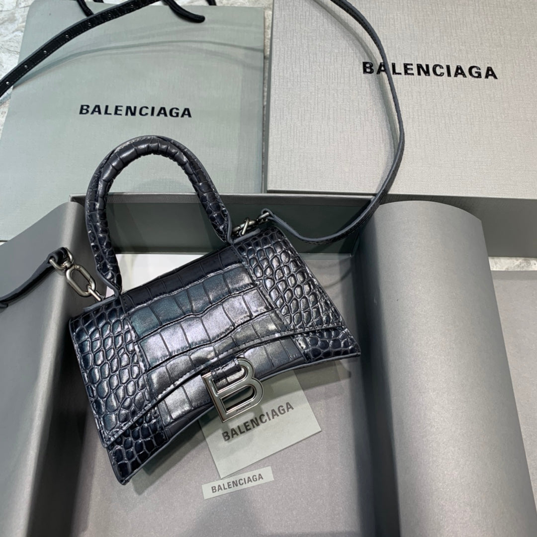 Top Quality Hourglass XS Handbag In Dark Grey, For Women,  Bags 7.4in/19cm 5935461LR6Y1309