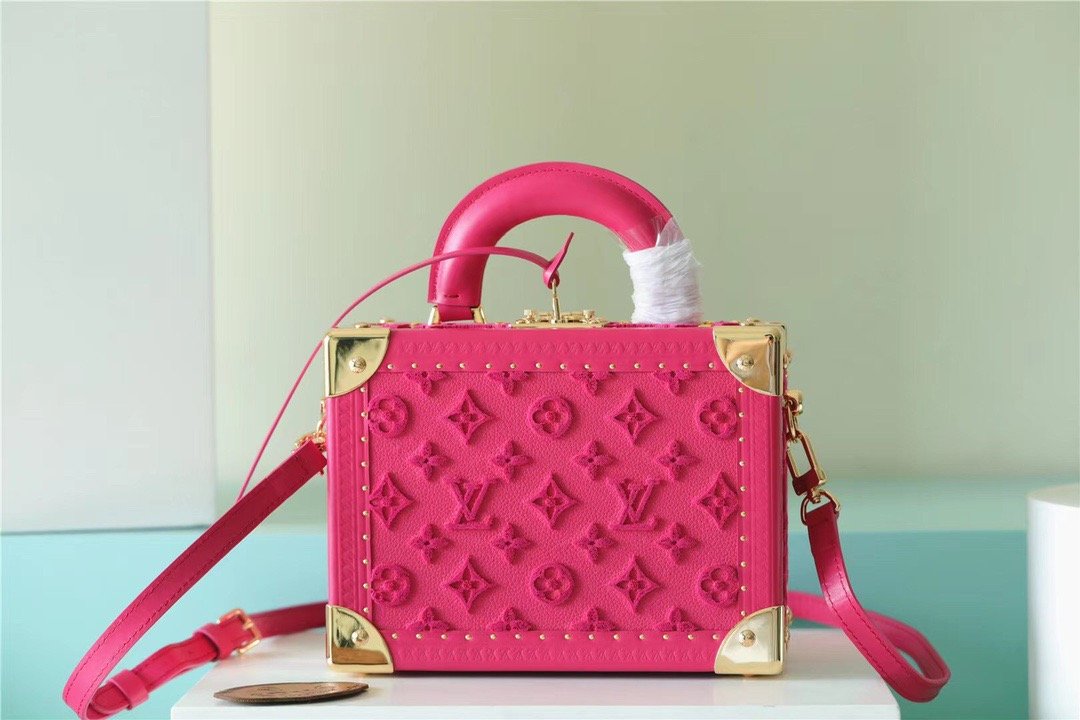 Top Quality Valisette Tresor Monogram Empreinte Pink For Women, Womens Bags, Shoulder And Crossbody Bags 9.4in/24cm Top Quality