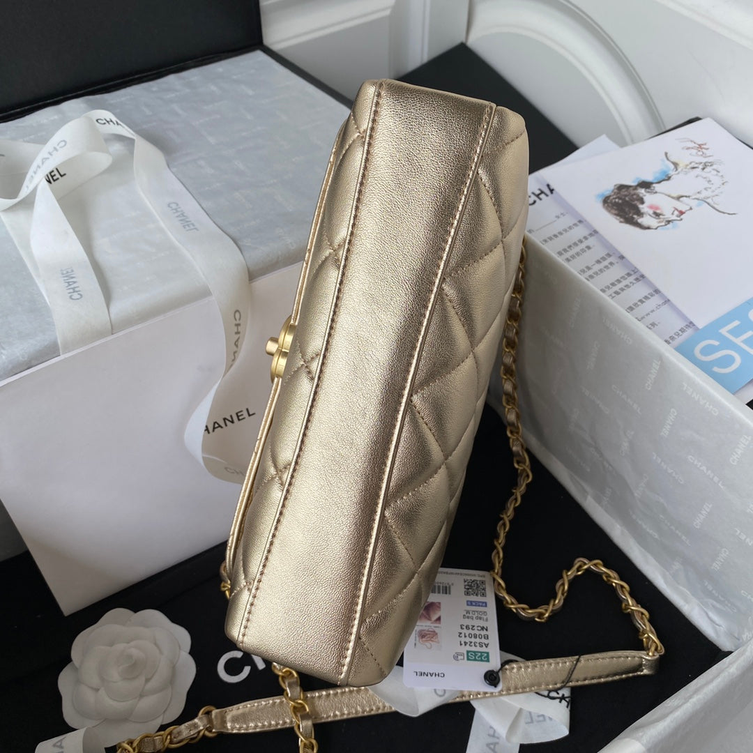 CHLFlap Bag Small Gold Bag For Women 15cm/6in
