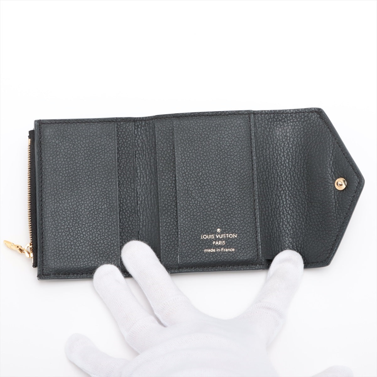 Louis Vuitton Monogram Amplant Portefolio Zoe M62935 Noir Compact Wallet