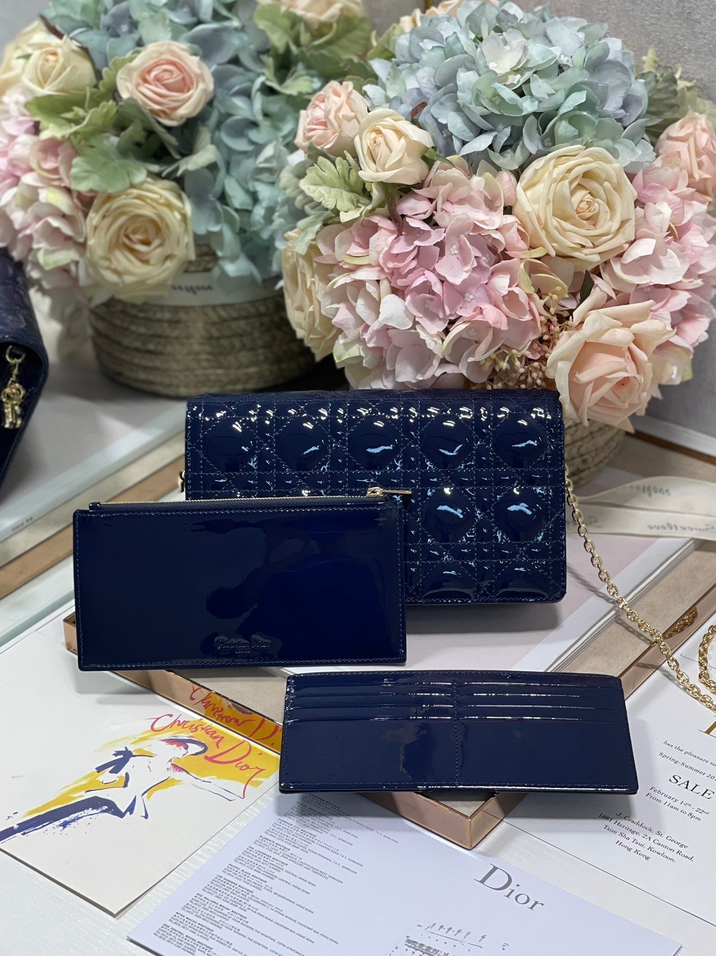 Top Quality Lady Pouch Navy, For Women, Womens Handbags 8.5in/21.5cm CD
