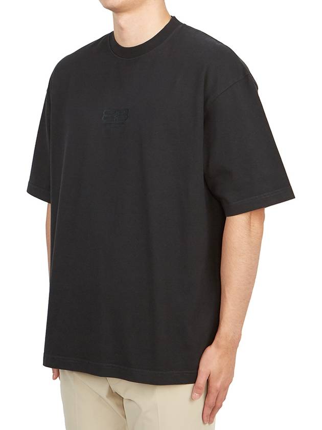 Luxury Balenciaga Trending 2025 Embroidered BB Logo Short Sleeve T-Shirt Black