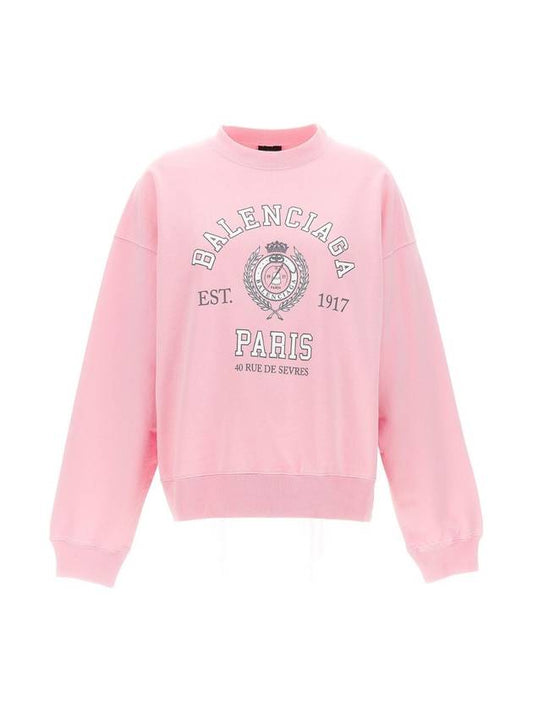 Luxury Balenciaga Trending 2025 College 1817 Sweatshirt Pink
