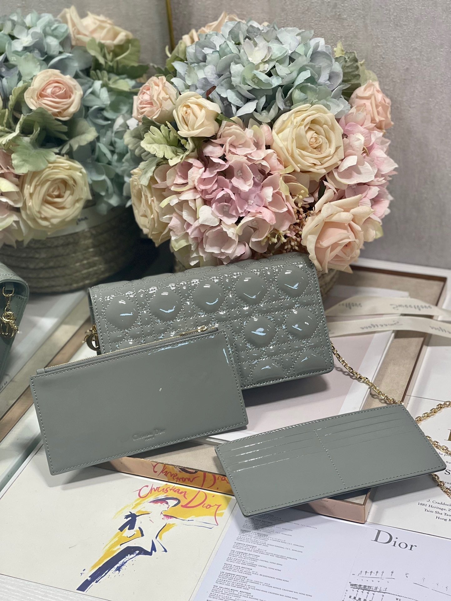Top Quality Lady Pouch Gray, For Women, Womens Handbags 8.5in/21.5cm CD S0204OVRB_M41G