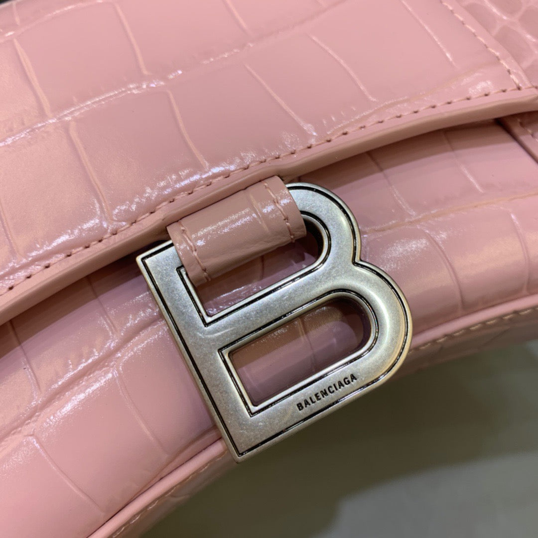 Top Quality Hourglass Wallet On Chain in Light Pink, For Women,  Bags 9in/23cm