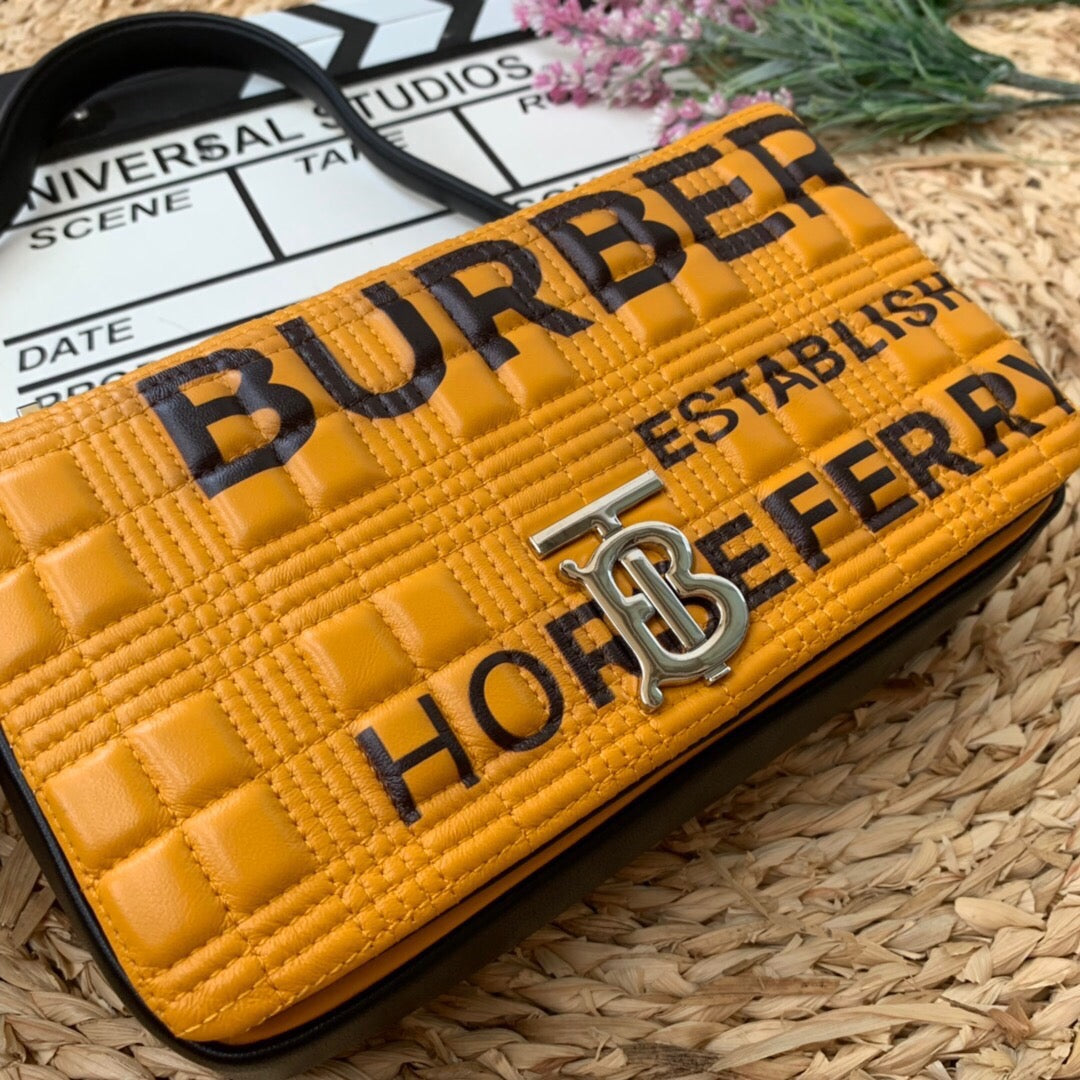 Top Quality Horseferry Print Quilted Small Lola Bag Monogram Orange For Women, Bags 9in/23cm