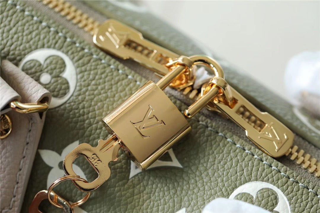 Top Quality Speedy Bandouliere 20 PM Monogram Empreinte Khaki Green / Beige / CreamFor Women,  Shoulder And Crossbody Bags 20.5cm/8.1in Top Quality M46118