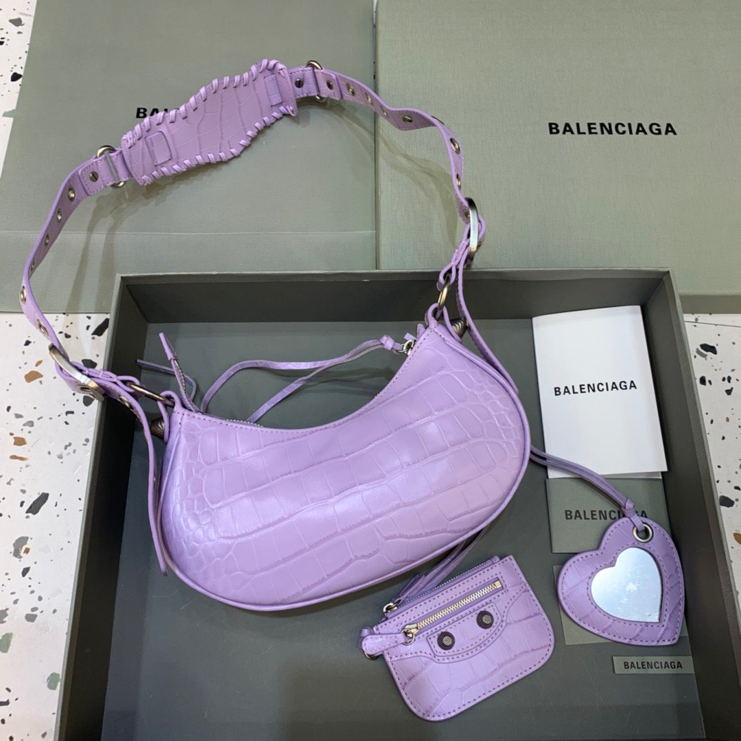 Top Quality Le Cagole XS Shoulder Bag In Light Purple, For Women,  Bags 10.2in/26cm 67130923EBY5306
