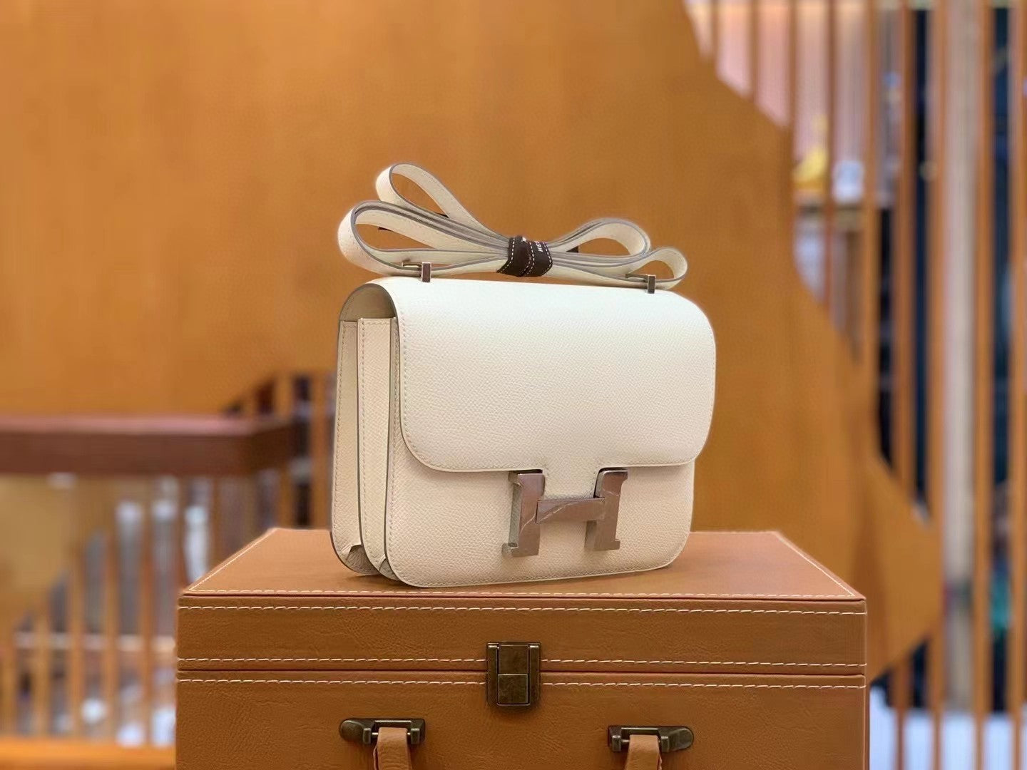 Top Quality Constance 23 Epsom White For Women, Handbags, Shoulder Bag 9in/23cm