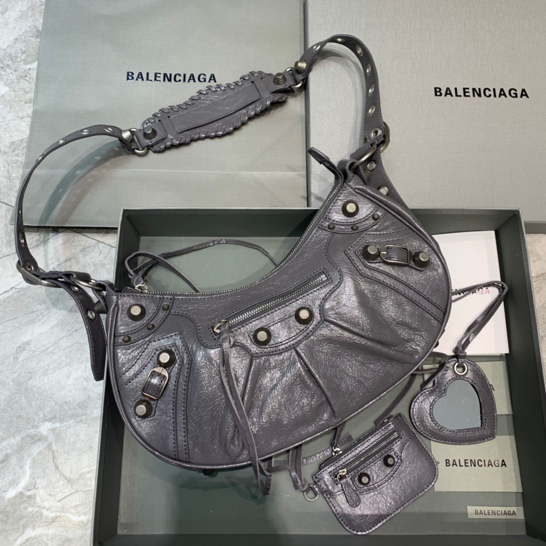 Top Quality Le Cagole XS Shoulder Bag In Gray, For Women,  Bags 13in/33cm