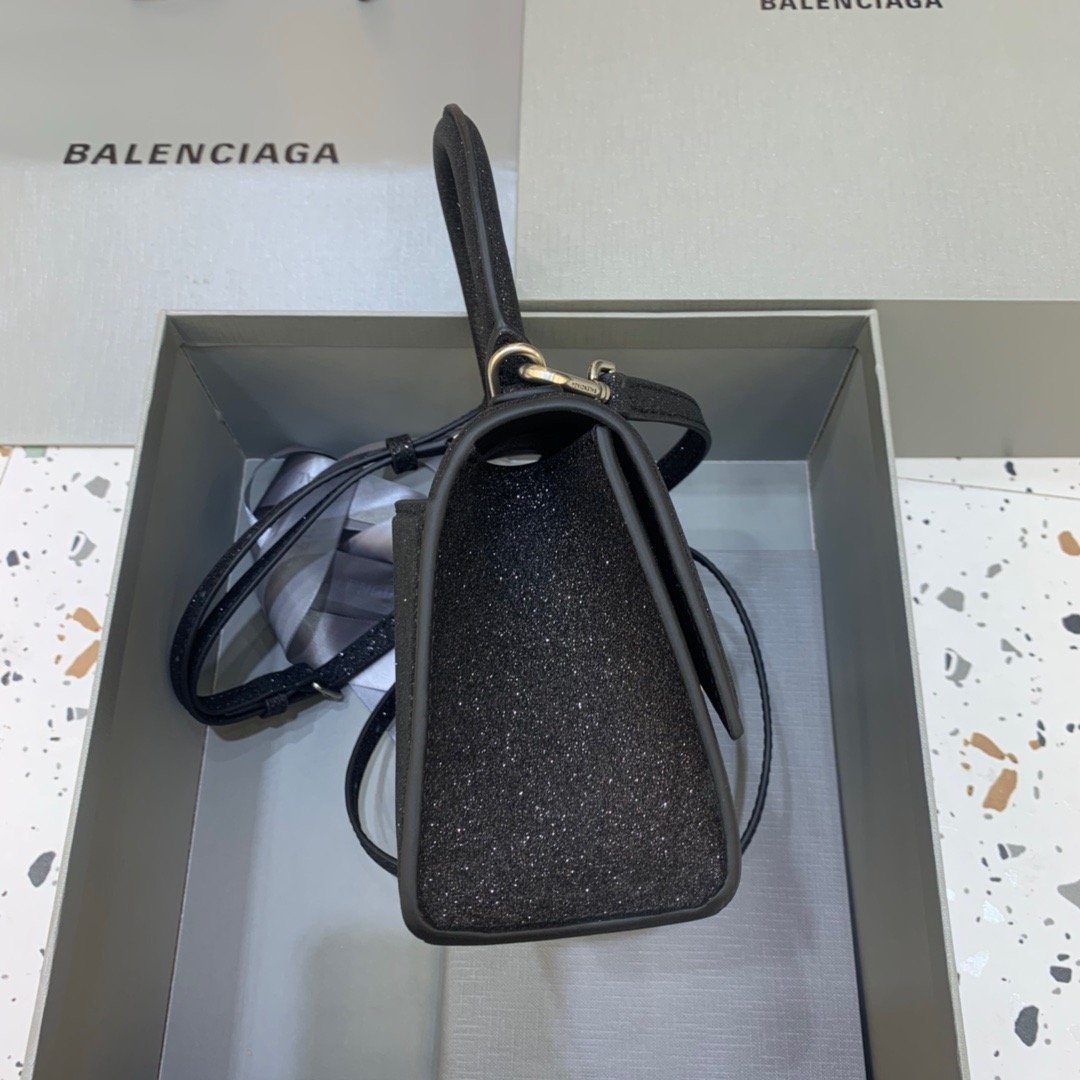 Top Quality Hourglass XS Handbag In Black, For Women,  Bags 7.4in/19cm 5928332102G1000