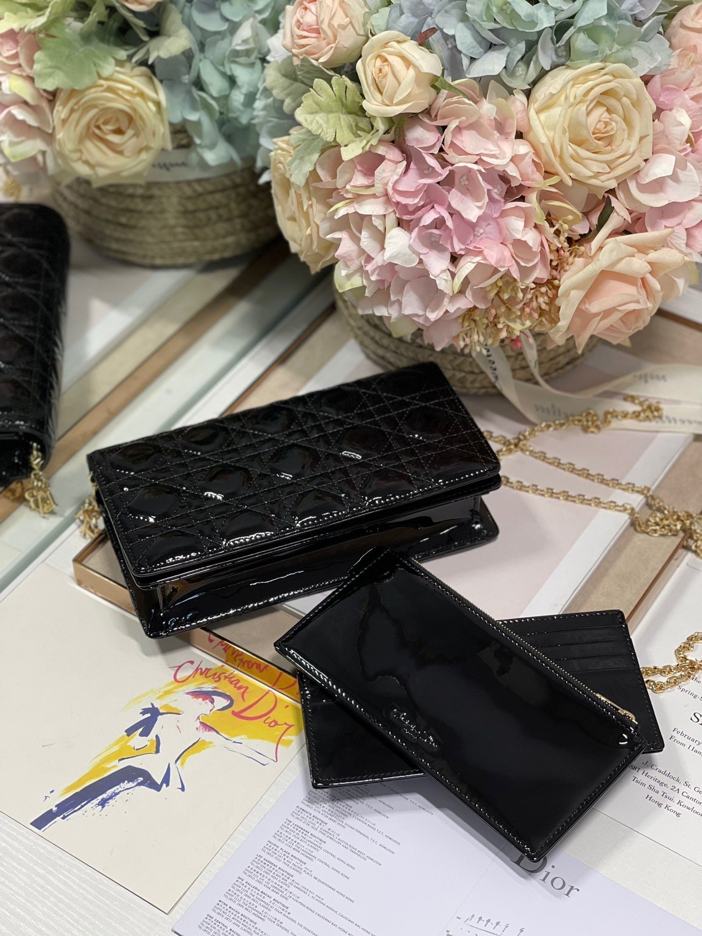 Top Quality Lady Pouch Black, For Women, Womens Handbags 8.5in/21.5cm CD S0204OVRB_M900