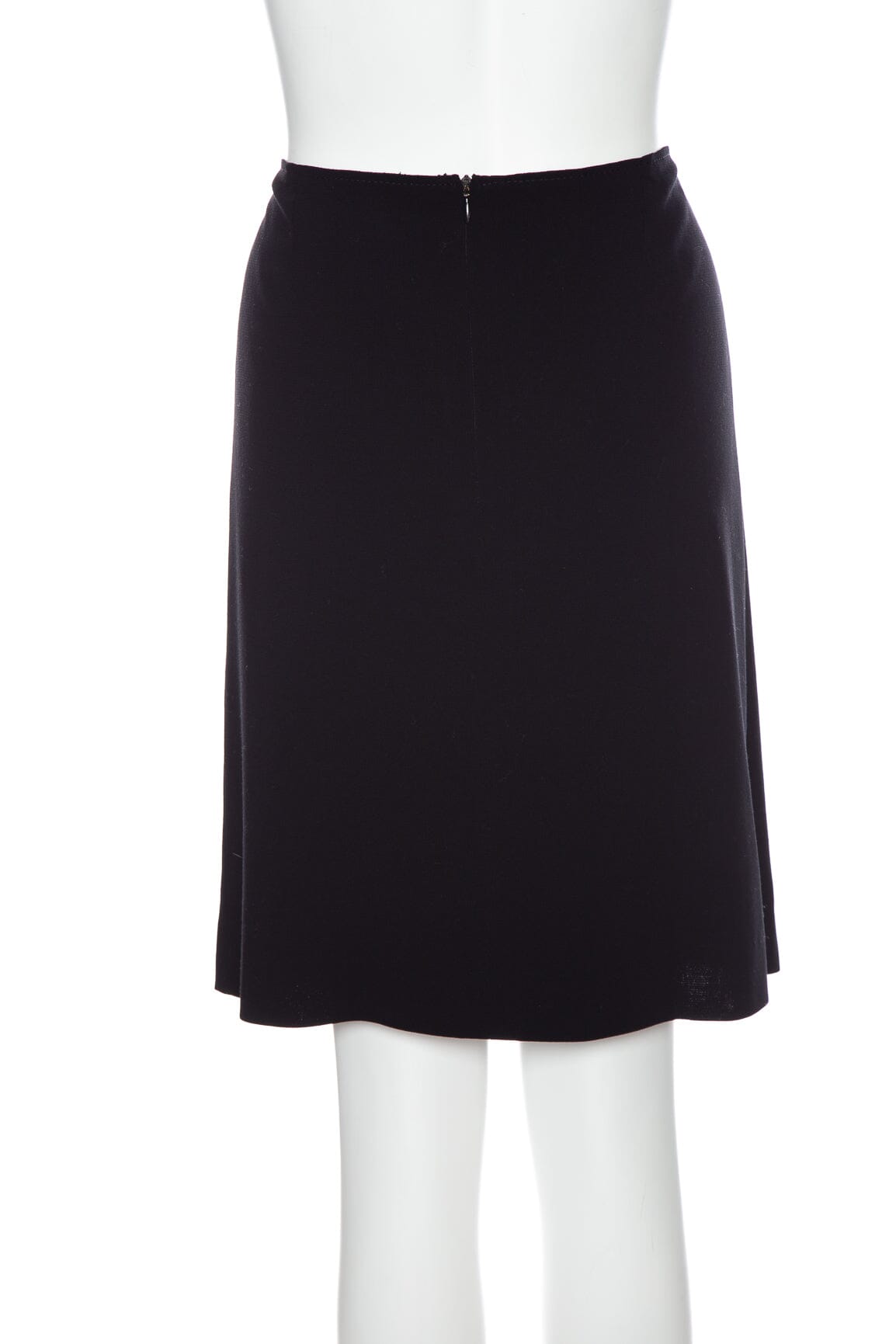 Chanel   Black Pleated Detail Skirt SZ 40