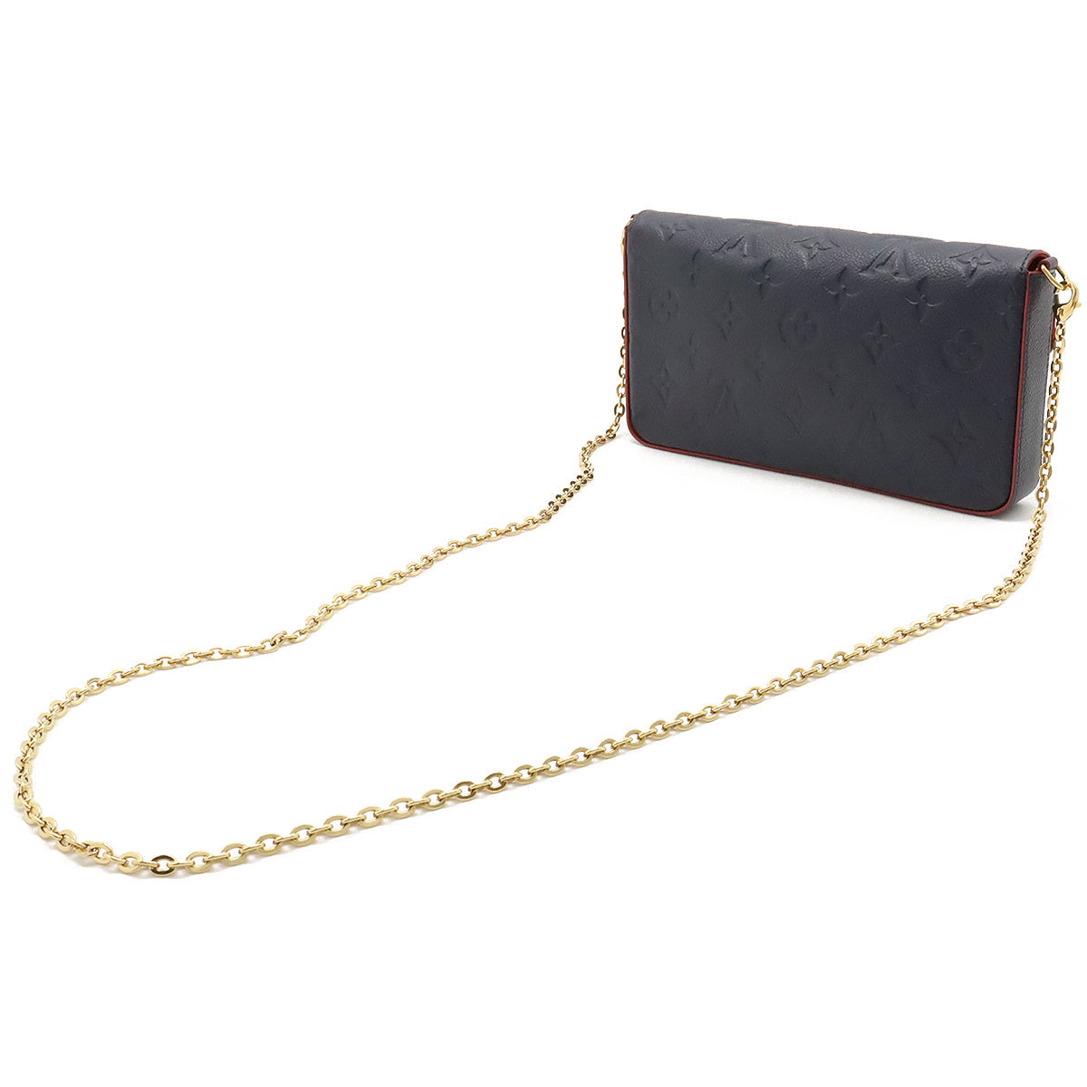 LOUIS VUITTON Louis Vuitton Monogram Emplant Poschet Felice Ferretche 2WAY Sheldor  Marine Rouge M64099