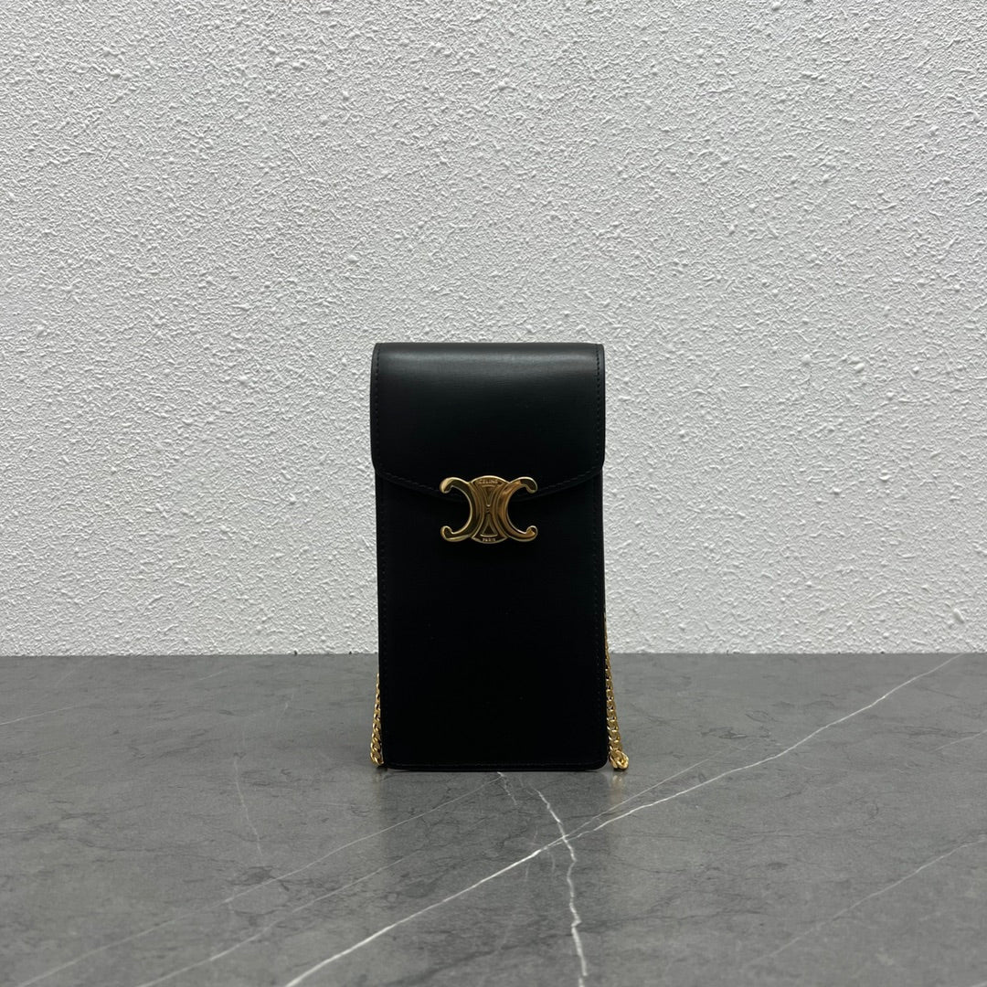 Top Quality Vertical Phone Pouch Black For Women 6in/19cm 10J133DPV.38NO
