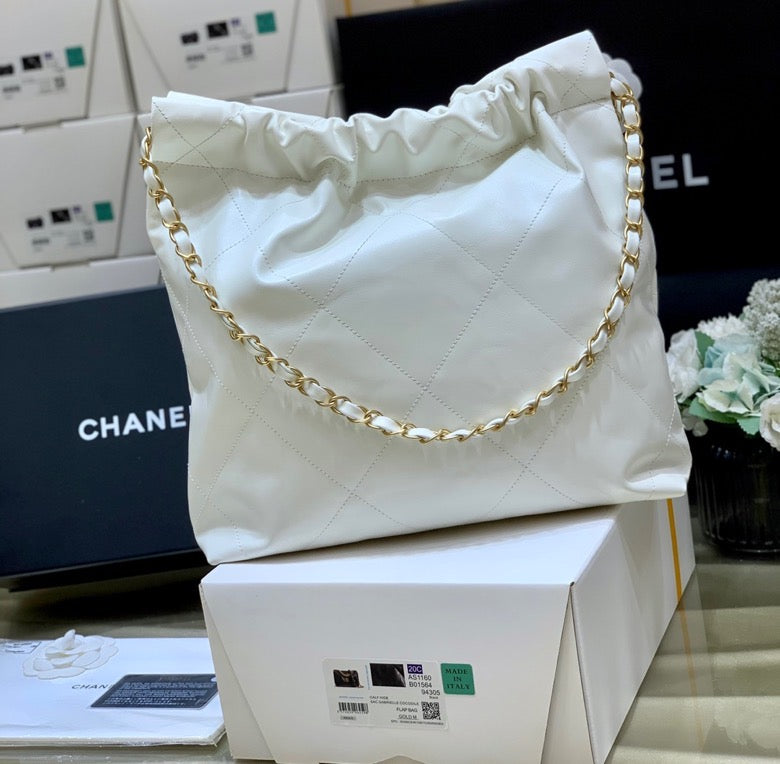 CHL 22 Handbag White For Women 14in/37cm AS3261 B08038 10601