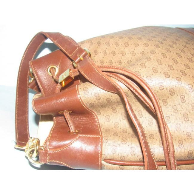 Gucci   Small G Logo Print Coated Canvas And Leather With Red And Green