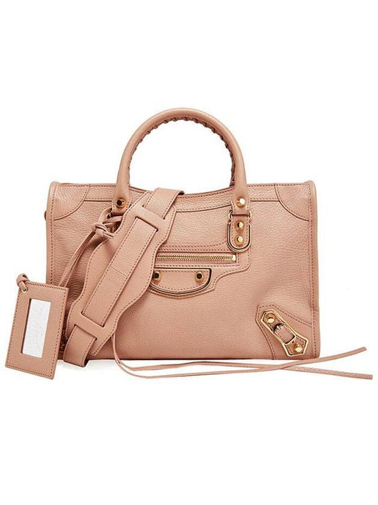 Luxury Balenciaga Trending 2025 Metallic Edge Mini City Tote Bag Pink