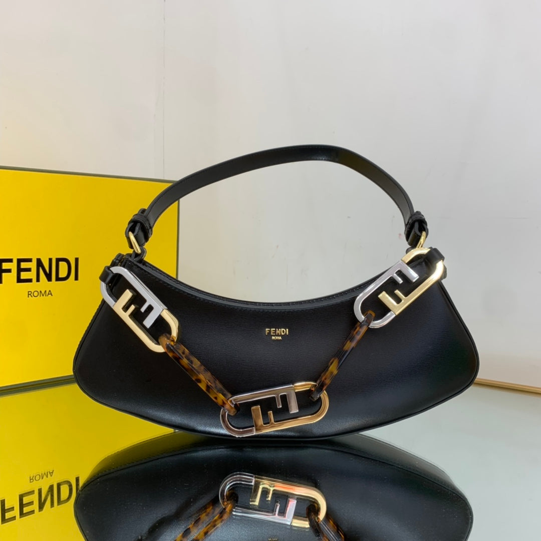 FI OLock Swing Black Bag For Woman 32cm/12in 8BS068ATop Quality0F19KX