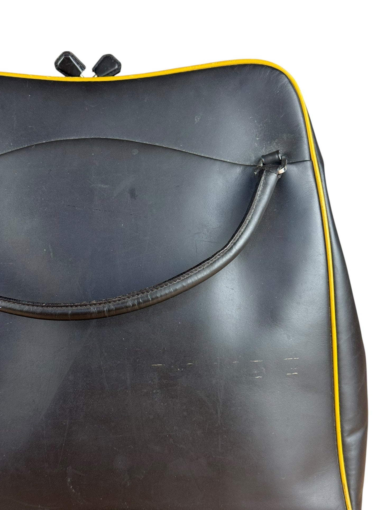 Prada   Dark Brown Leather Top Handle Bag