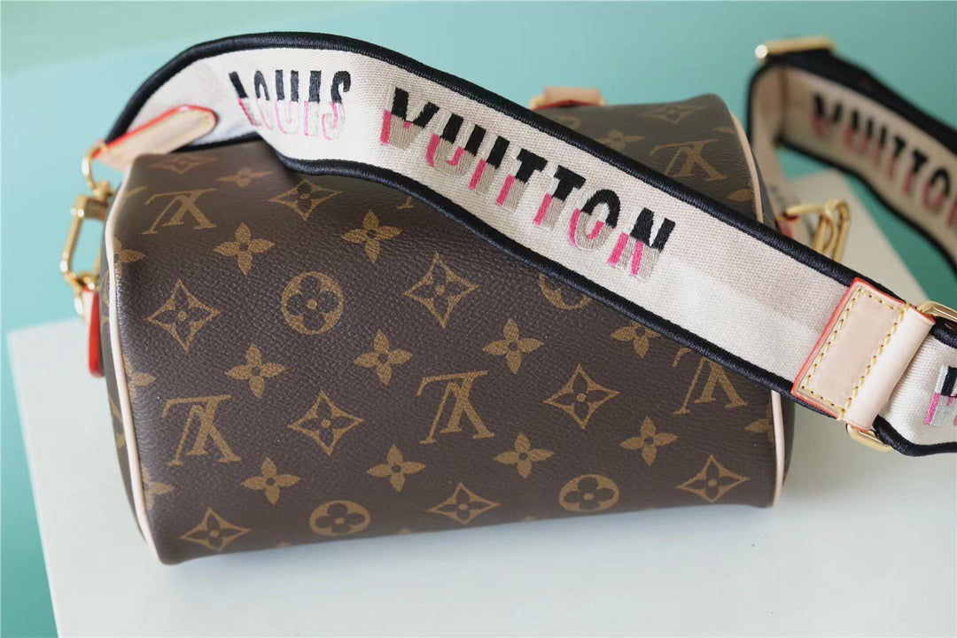 Top Quality Speedy Bandouliere 20 Monogram Canvas Black For Women,  Shoulder And Crossbody Bags 20cm/7.9in Top Quality M46234