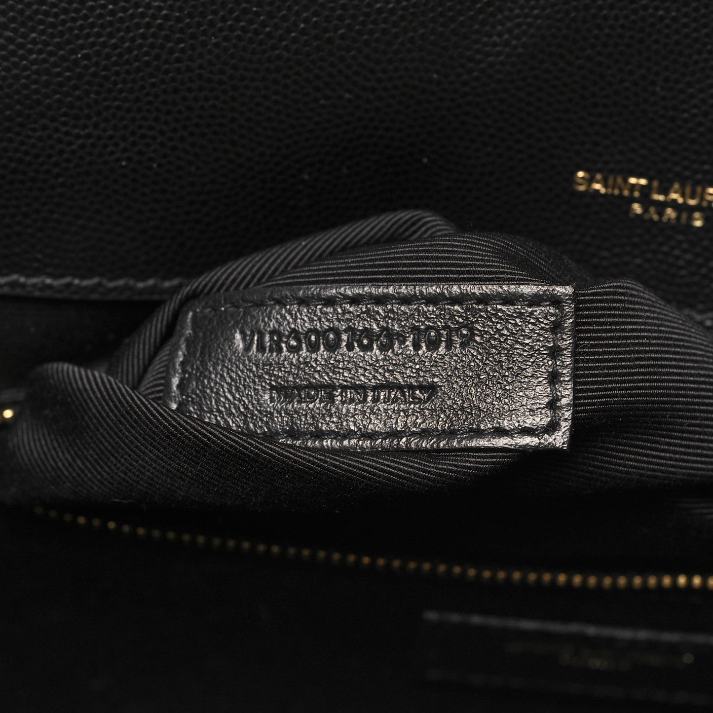 Saint Laurent Grain De Poudre Textured Mixed Matelasse Large Triquilt Monogram Satchel Black