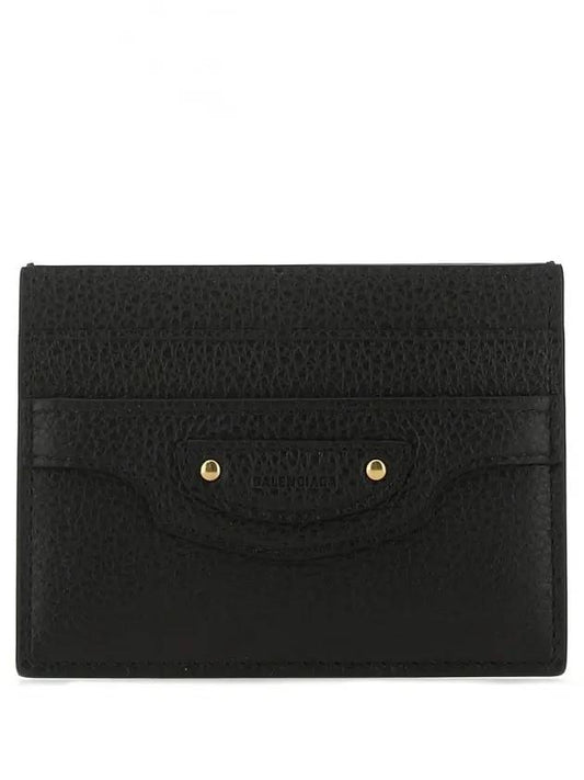 Luxury Balenciaga Trending 2025 Neo Classic Card Wallet Black
