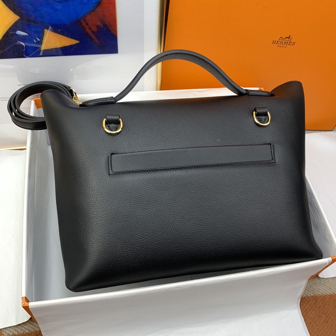Top Quality 24/24 Clemence Swift Black For Women, Handbags, Shoulder Bags 11.4in/29cm