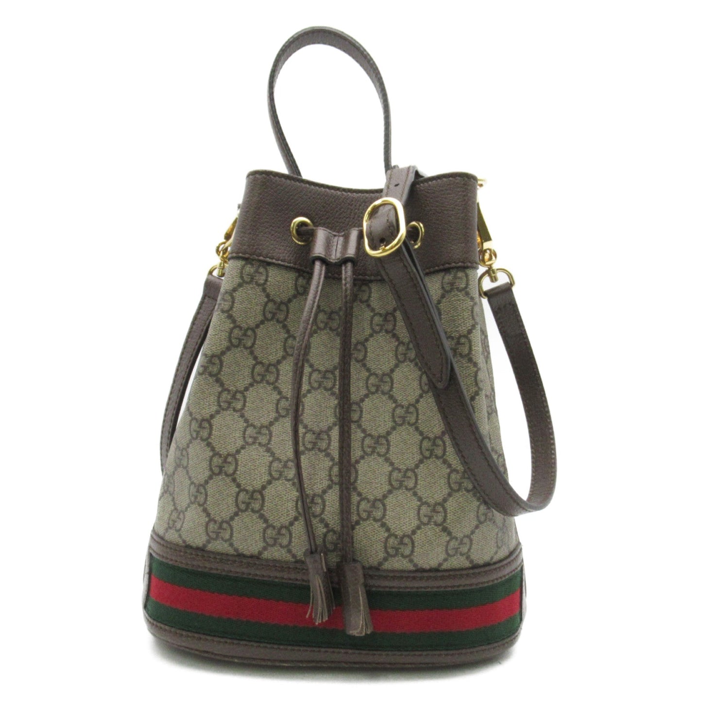 Gucci 2w Shoulder 2w Shoulder Bag PVC Coated Canvas Leather  Beige / Brown  550621