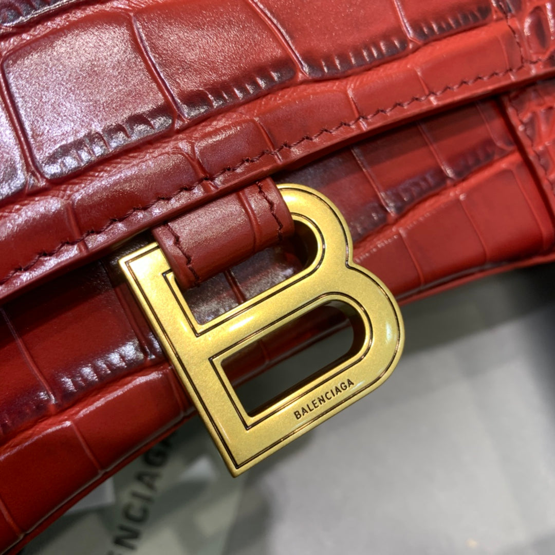 Top Quality Hourglass Small Handbag In Dark Red, For Women,  Bags 9in/23cm 5935461LRGM6211