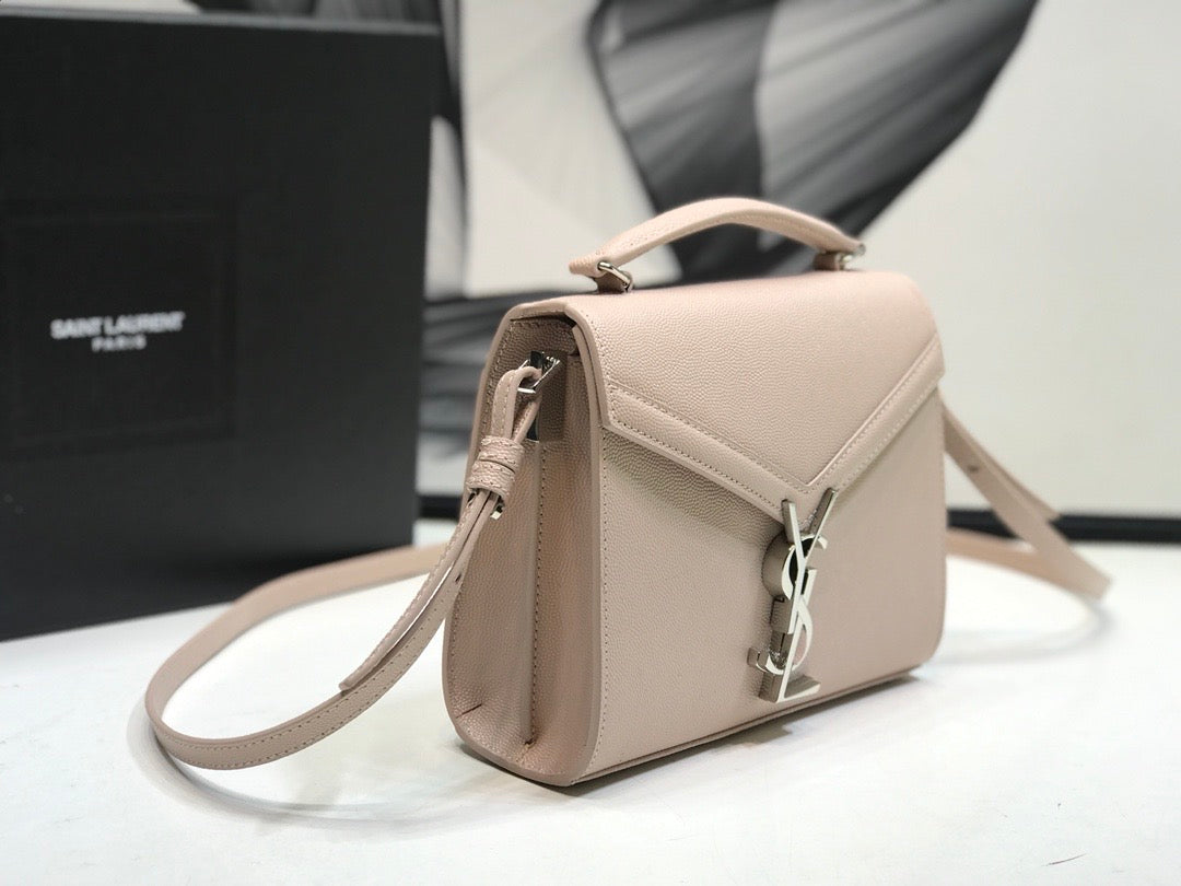 YSSL Cassandra Medium Top Handle Bag Beige For Women 9in/24.5cm YSL  