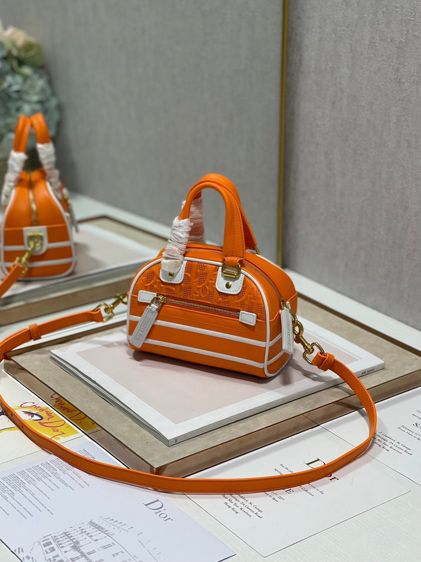 Top Quality Mini Vibe Zip Bowling Bag, Orange Handbags, Bowling Bags, 17cm CD