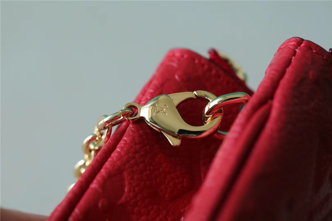 Top Quality Double Zip Pochette Monogram Empreinte Red For Women,  Shoulder and Crossbody Bags 7.9in/20cm Top Quality