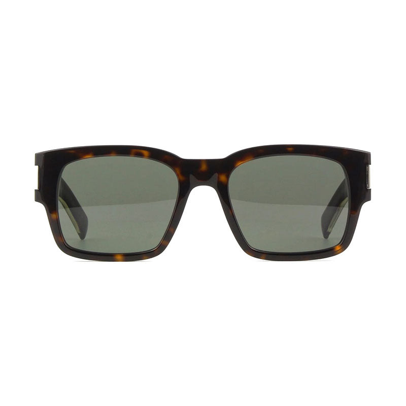 Saint Laurent Sunglasses Square Full Rim, Dark Havana Frame and Grey Lens SL617002