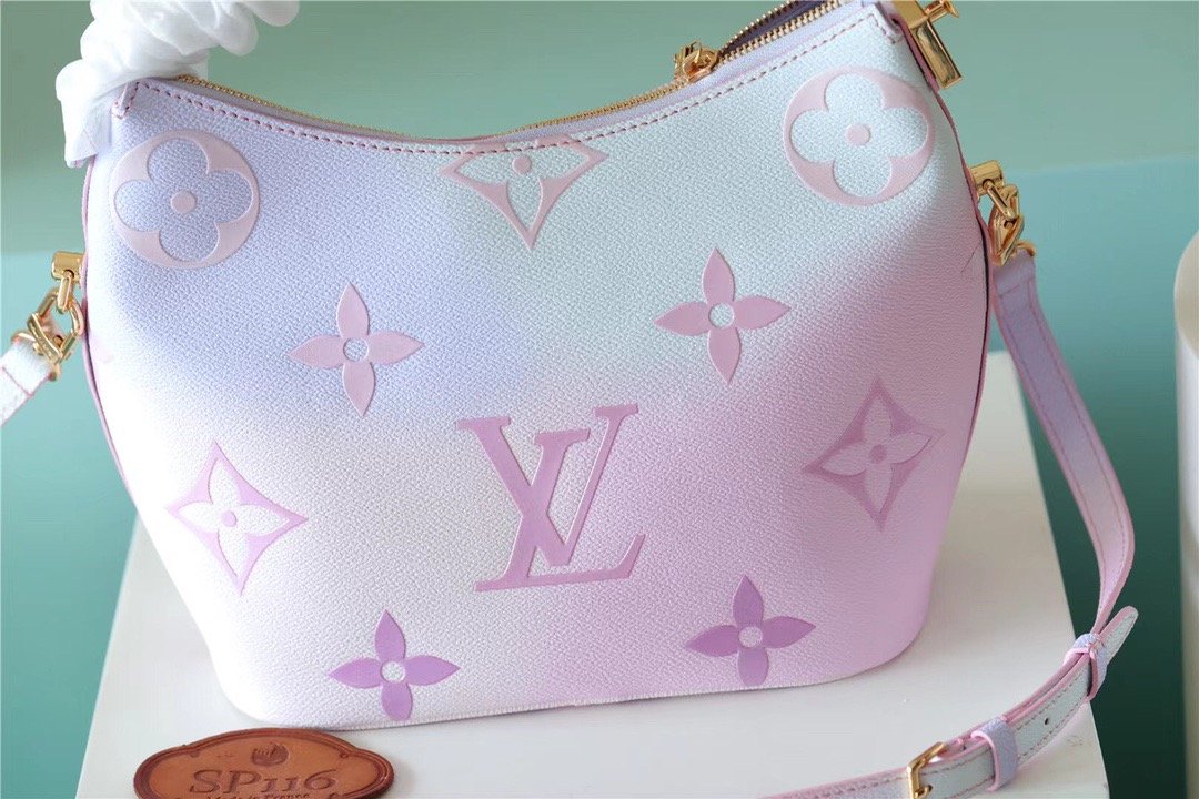 Top Quality MarsTop Qualityallow PM Hobo Bag In Monogram Canvas For Women 24cm/9.4 Inches Sunrise Pastel Top Quality M46080