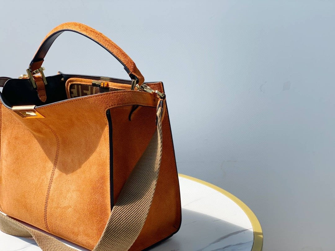Top QualityTop Quality Peekaboo X-Lite Tote Medium Brown Bag For Woman 30cm/12in