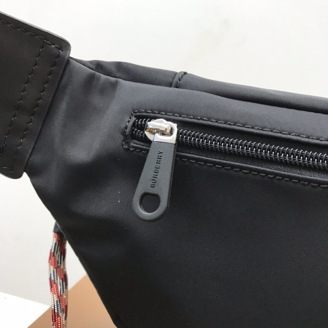 Top Quality Logo Detail Econyl Sonny Bum Bag Black For Men, Bags 12.2in/31cm