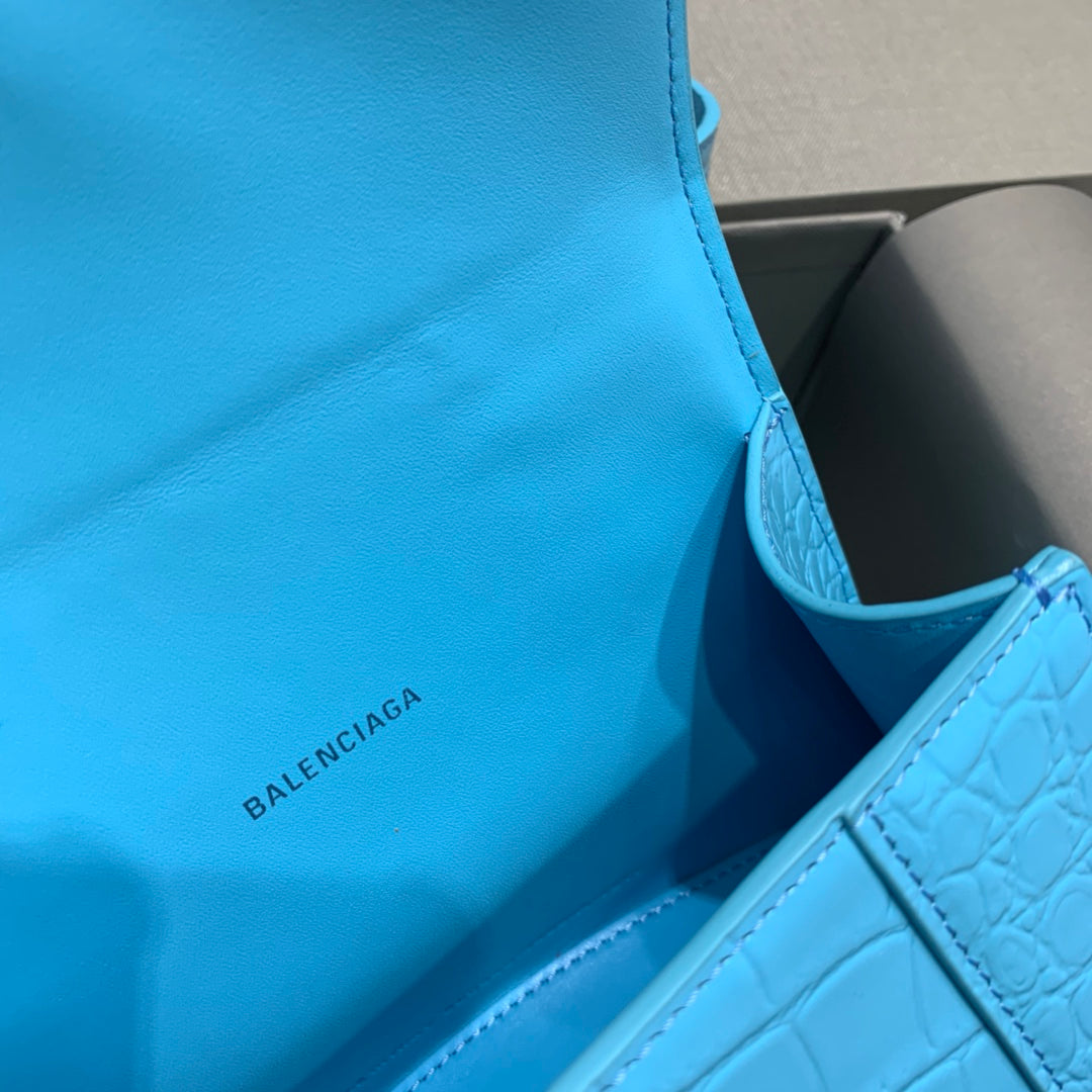 Top Quality Hourglass Small Handbag In Blue, For Women,  Bags 9in/23cm